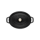 Staub 7 Qt. Cast Iron Oval Dutch Oven in Black