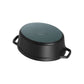 Staub 1 Qt. Cast Iron Oval Dutch Oven in Black