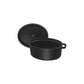 Staub 1 Qt. Cast Iron Oval Dutch Oven in Black