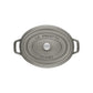 Staub 7 Qt. Cast Iron Oval Dutch Oven in Graphite Grey