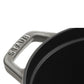 Staub 7 Qt. Cast Iron Oval Dutch Oven in Graphite Grey
