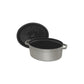 Staub 7 Qt. Cast Iron Oval Dutch Oven in Graphite Grey