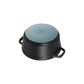 Staub 13.25 Qt. Cast Iron Round Dutch Oven in Black