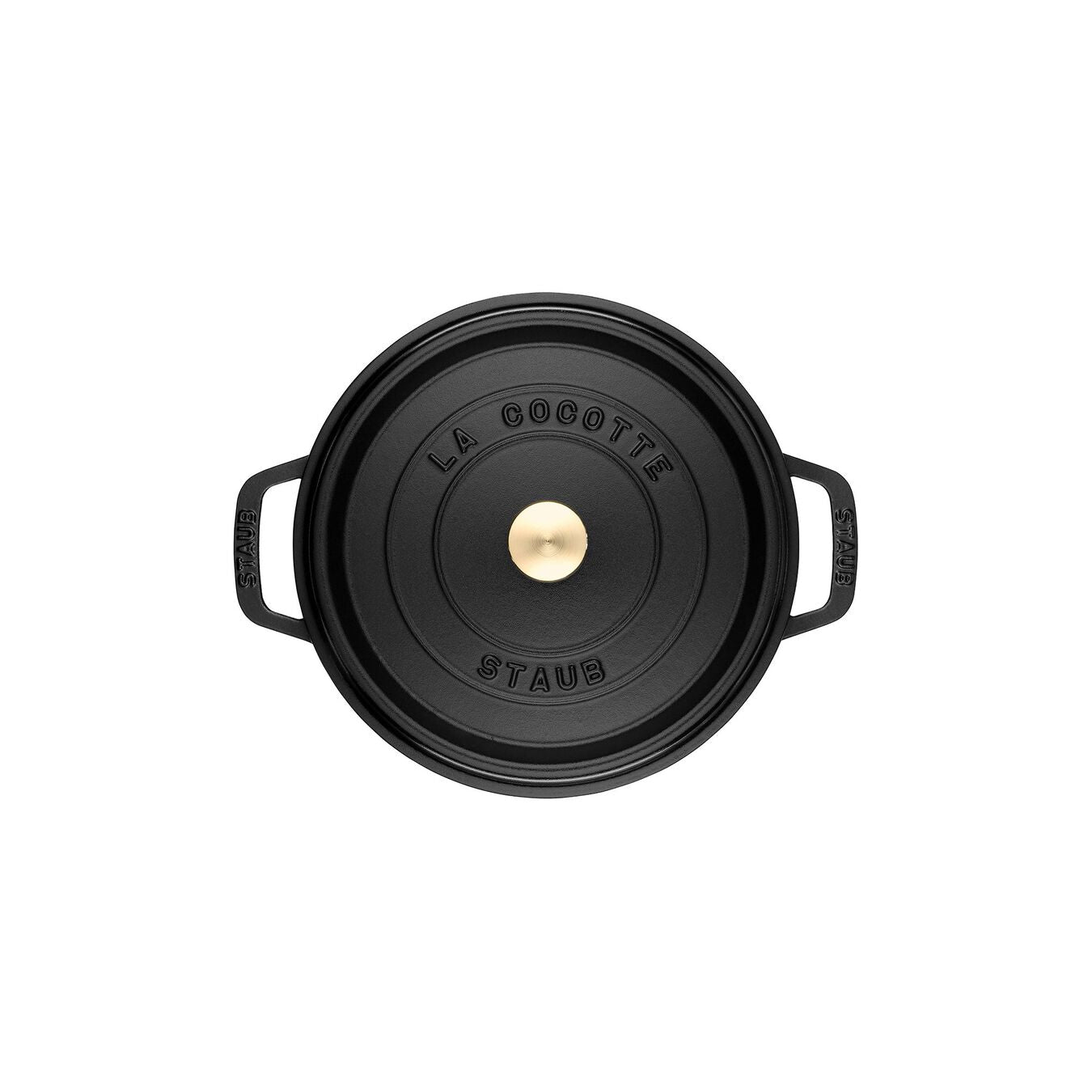 Staub 1.25 Qt. Cast Iron Round Dutch Oven in Black