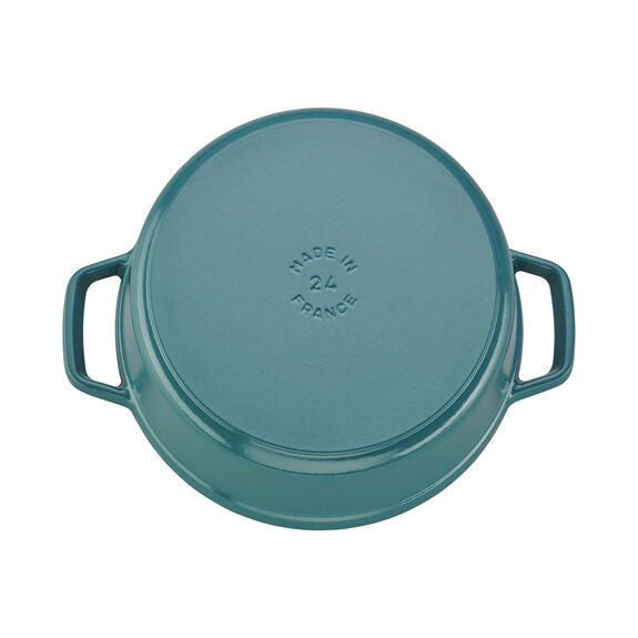 Staub 4 Qt. Cast Iron Round Dutch Oven in Turquoise