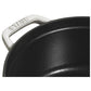 Staub 7 Qt. Cast Iron Round Dutch Oven in White Truffle
