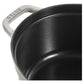 Staub 7 Qt. Cast Iron Oval Dutch Oven in White Truffle