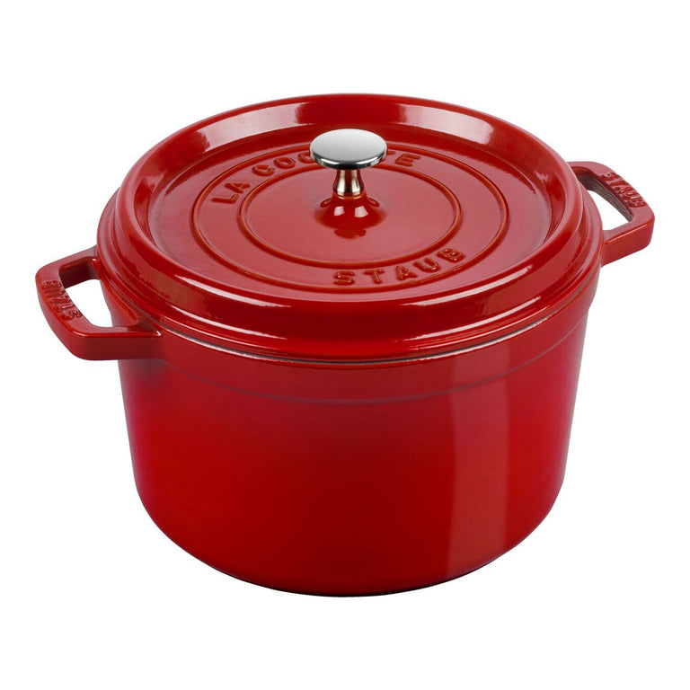 Staub 5 Qt. Cast Iron Tall Dutch Oven in Cherry
