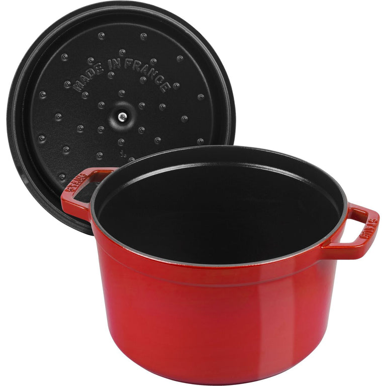 Staub 5 Qt. Cast Iron Tall Dutch Oven in Cherry