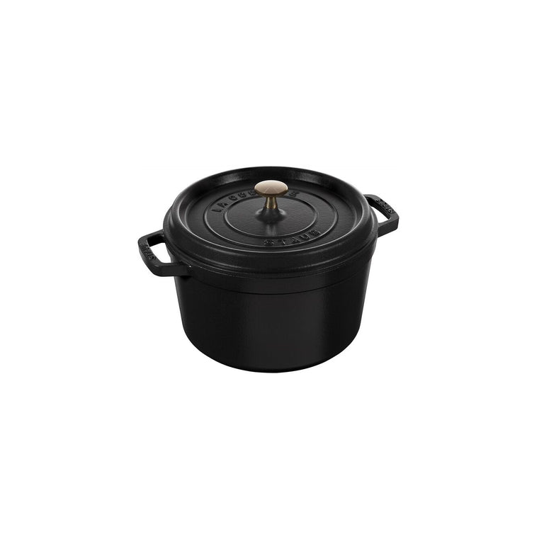 Staub 5 Qt. Cast Iron Tall Dutch Oven in Black