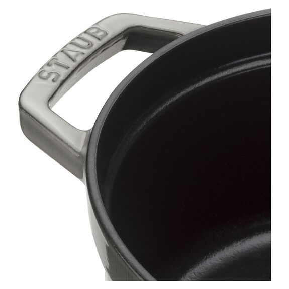 Staub 5.5 Qt. Cast Iron Round Dutch Oven in Graphite Grey