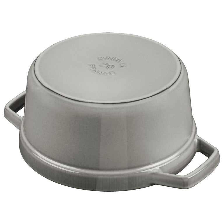 Staub 13.25 Qt. Cast Iron Round Dutch Oven in Graphite Grey