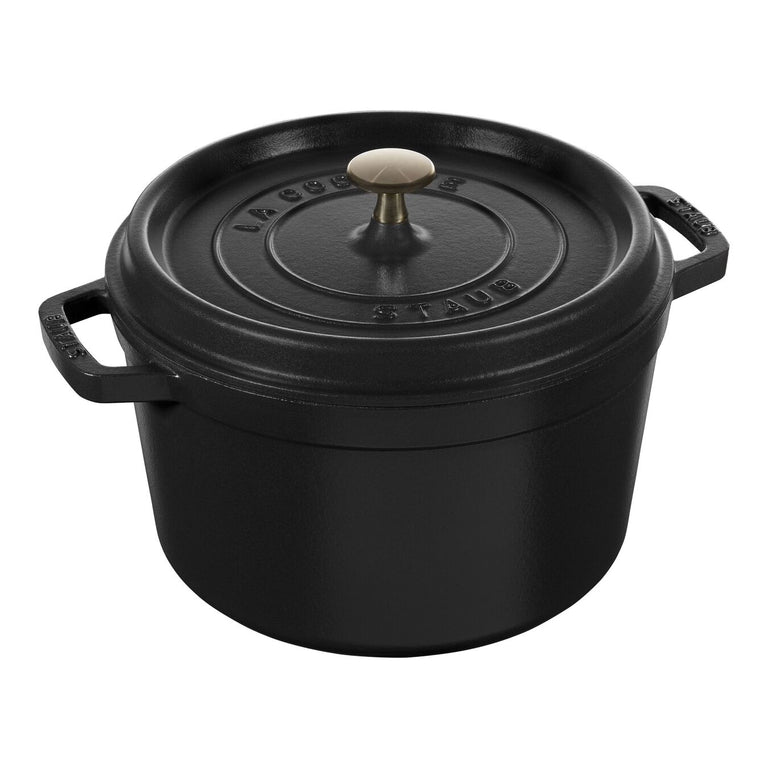Staub 5 Qt. Cast Iron Tall Dutch Oven in Black