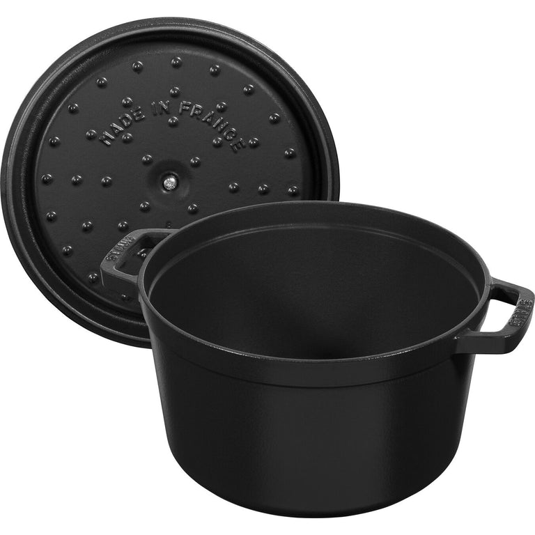 Staub 5 Qt. Cast Iron Tall Dutch Oven in Black
