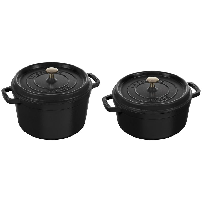 Staub 5 Qt. Cast Iron Tall Dutch Oven in Black