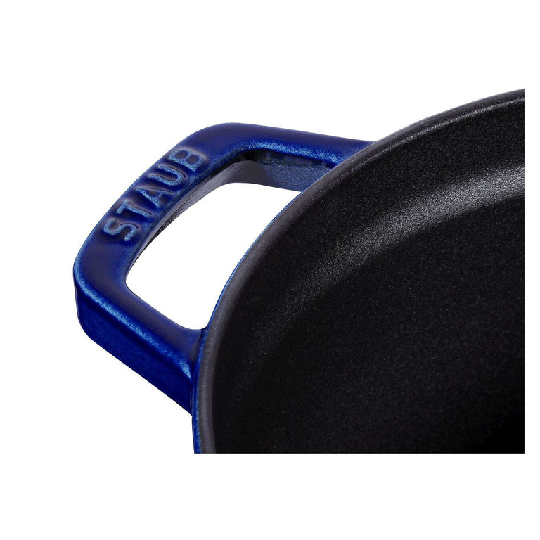 Staub 9 Qt. Cast Iron Round Dutch Oven in Dark Blue