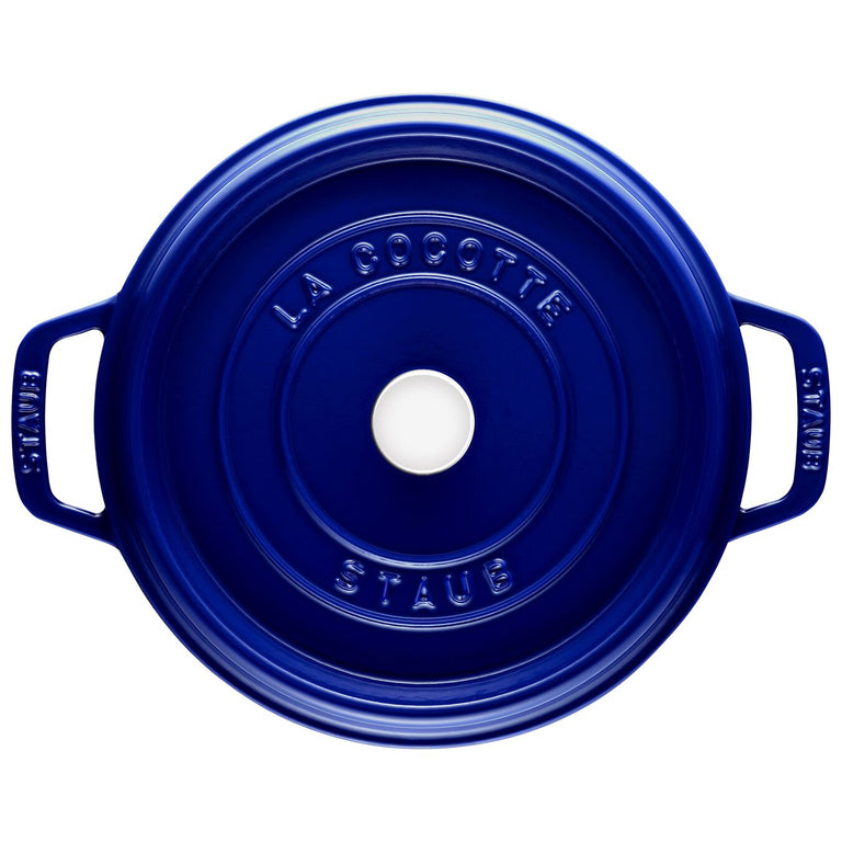 Staub 9 Qt. Cast Iron Round Dutch Oven in Dark Blue