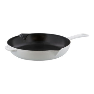 Staub 10" Cast Iron Fry Pan in White