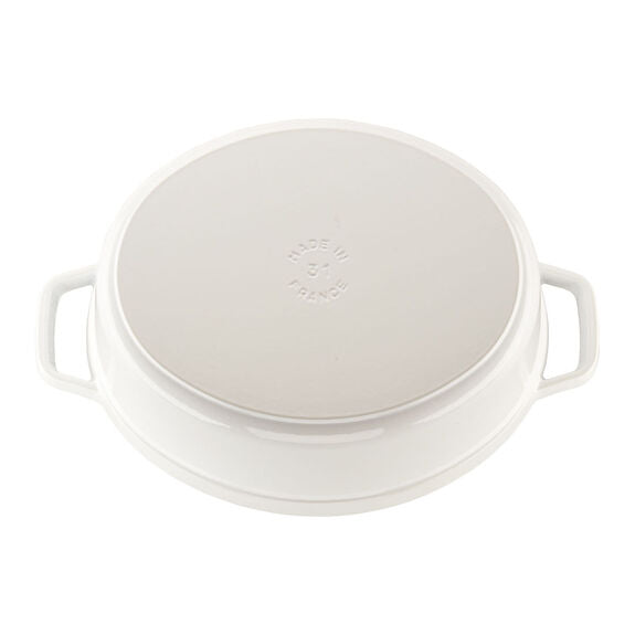 Staub 5.75 Qt. Cast Iron Coq au Vin Dutch Oven in White