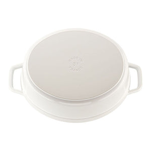 Staub 5.75 Qt. Cast Iron Coq au Vin Dutch Oven in White