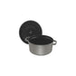 Staub 0.75 Qt. Cast Iron Round Dutch Oven in Graphite Grey