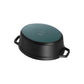 Staub 7 Qt. Cast Iron Oval Dutch Oven in Black