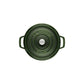 Staub 2.75 Qt. Cast Iron Round Dutch Oven in Basil