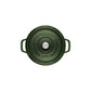 Staub 7 Qt. Cast Iron Round Dutch Oven in Basil