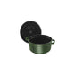 Staub 2.75 Qt. Cast Iron Round Dutch Oven in Basil