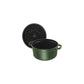 Staub 7 Qt. Cast Iron Round Dutch Oven in Basil