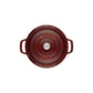 Staub 5.5 Qt. Cast Iron Round Dutch Oven in Grenadine