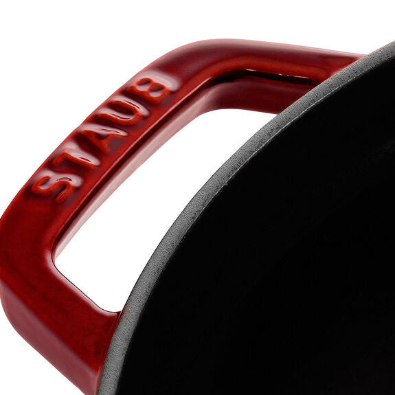 Staub 2.75 Qt. Cast Iron Round Dutch Oven in Grenadine