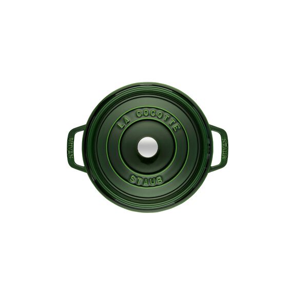 Staub 4 Qt. Cast Iron Round Dutch Oven in Basil