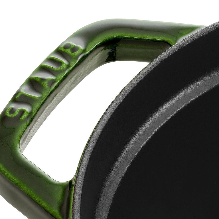 Staub 7 Qt. Cast Iron Oval Dutch Oven in Basil