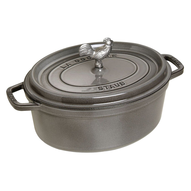 Staub 5.75 Qt. Cast Iron Coq au Vin Dutch Oven in Graphite Grey