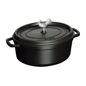 Staub 5.75 Qt. Cast Iron Coq au Vin Dutch Oven in Black
