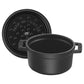 Staub 0.5 Qt. Cast Iron Round Dutch Oven in Black