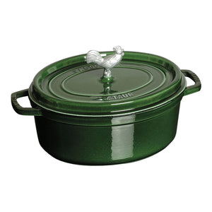 Staub 5.75 Qt. Cast Iron Coq au Vin Dutch Oven in Basil