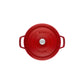 Staub 5.5 Qt. Cast Iron Round Dutch Oven in Cherry