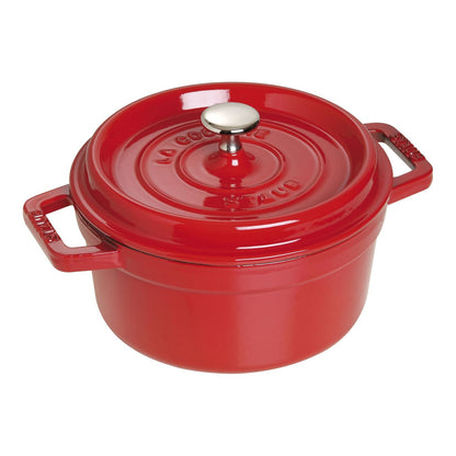 Staub 2.75 Qt. Cast Iron Round Dutch Oven in Cherry