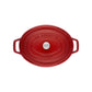 Staub 7 Qt. Cast Iron Oval Dutch Oven in Cherry
