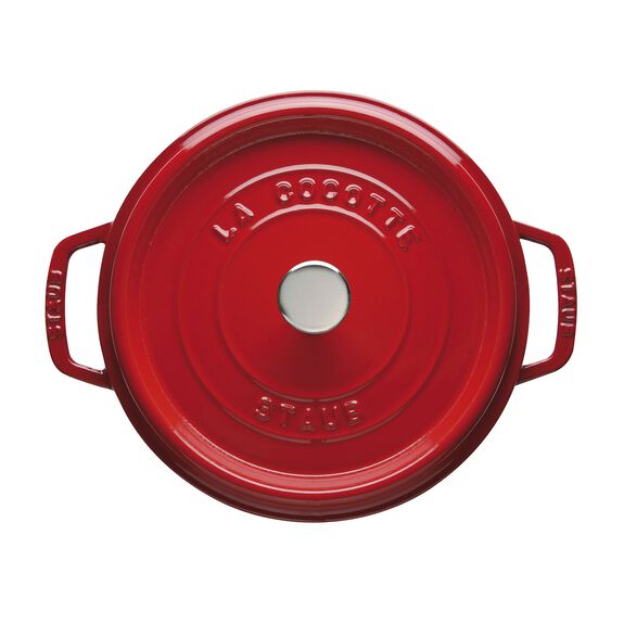 Staub 4 Qt. Cast Iron Round Dutch Oven in Cherry