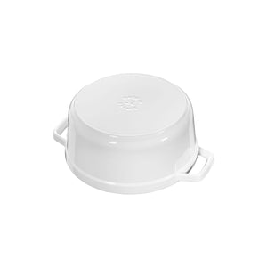 Staub 5.5 Qt. Cast Iron Round Dutch Oven in White