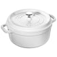 Staub 7 Qt. Cast Iron Round Dutch Oven in White