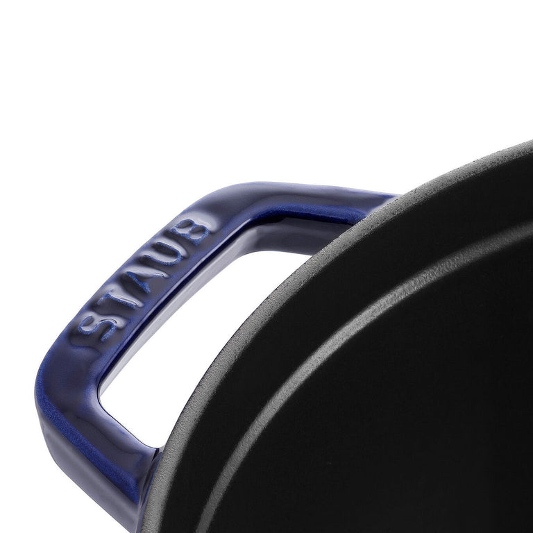 Staub 2.75 Qt. Cast Iron Round Dutch Oven in Dark Blue