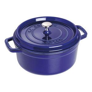 Staub 2.75 Qt. Cast Iron Round Dutch Oven in Dark Blue