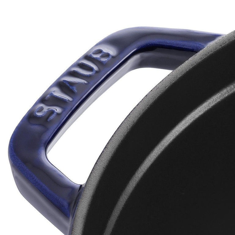 Staub 5.5 Qt. Cast Iron Round Dutch Oven in Dark Blue