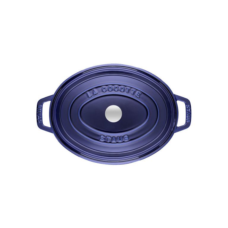 Staub 7 Qt. Cast Iron Oval Dutch Oven in Dark Blue