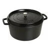 Staub 13.25 Qt. Cast Iron Round Dutch Oven in Black
