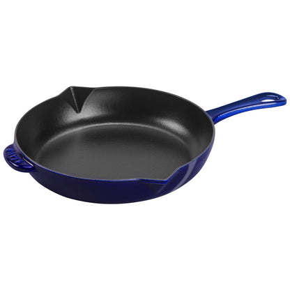 Staub 10" Cast Iron Fry Pan in Dark Blue